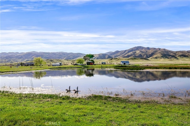 water view with a mountain view