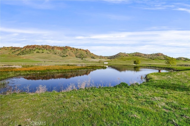 property view of water with a mountain view