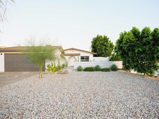 view of front facade with a garage