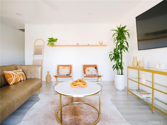 living room featuring hardwood / wood-style floors