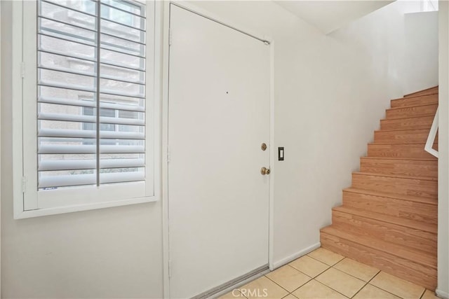 view of tiled entrance foyer