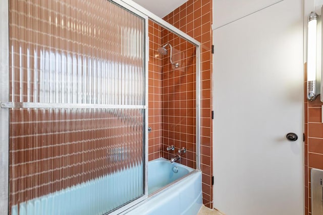 bathroom featuring enclosed tub / shower combo