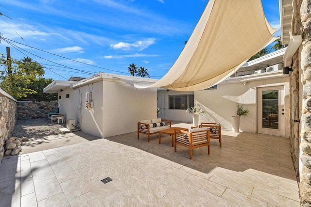 view of patio / terrace featuring an outdoor living space