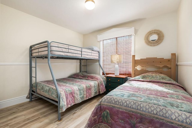 bedroom featuring light wood-type flooring