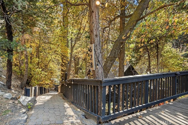 view of wooden terrace