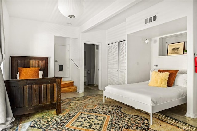 view of tiled bedroom