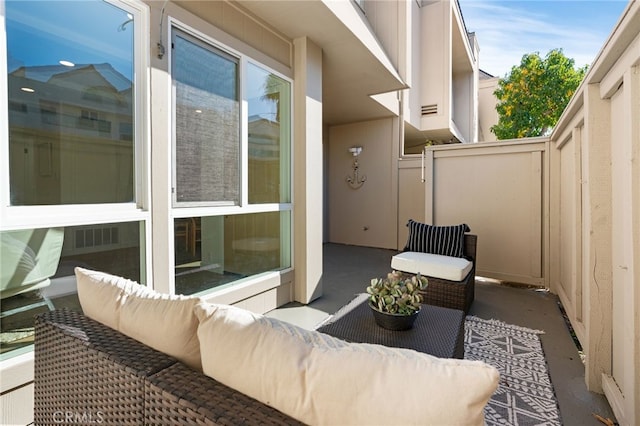 view of patio featuring outdoor lounge area