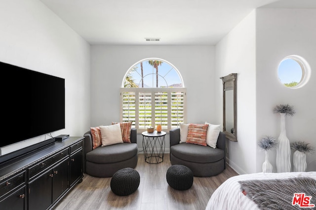 bedroom featuring light hardwood / wood-style flooring