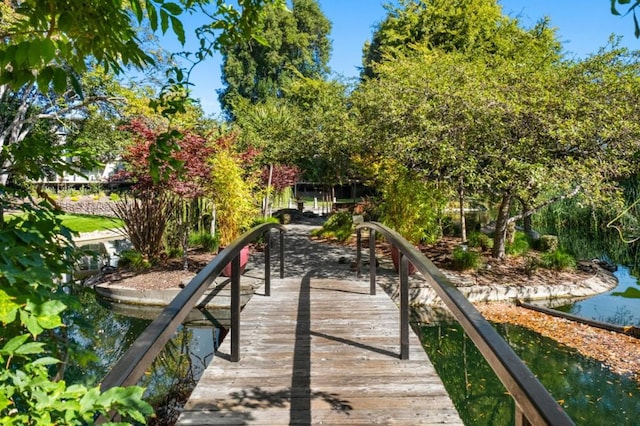 view of home's community featuring a water view