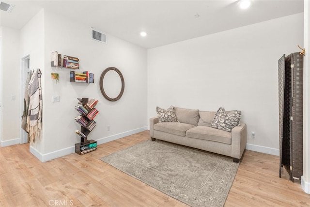 living room featuring wood-type flooring