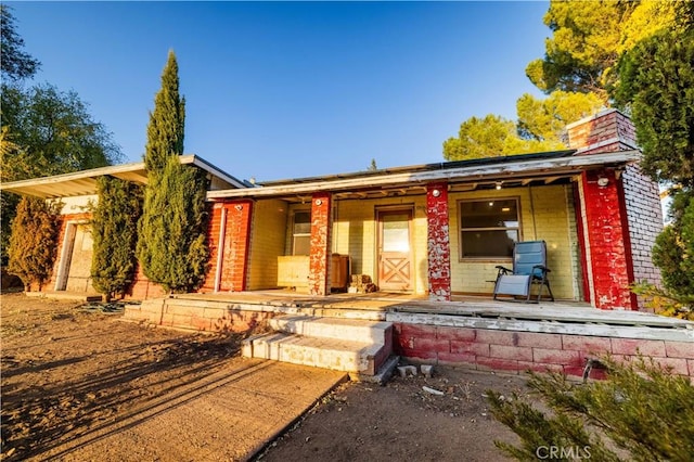 view of front of home with a porch