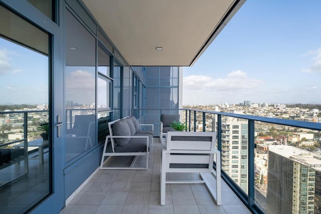 balcony with an outdoor hangout area