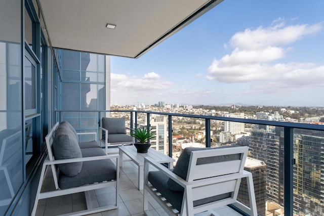 balcony featuring an outdoor living space