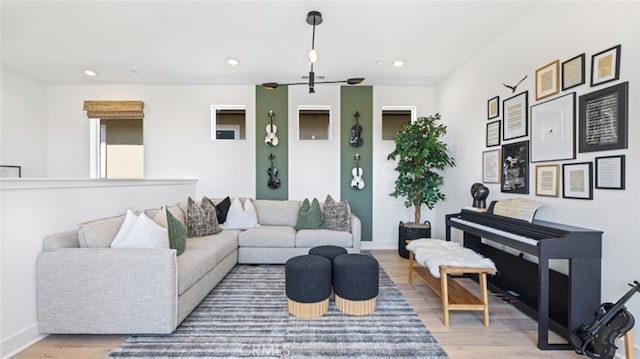 living room featuring hardwood / wood-style floors