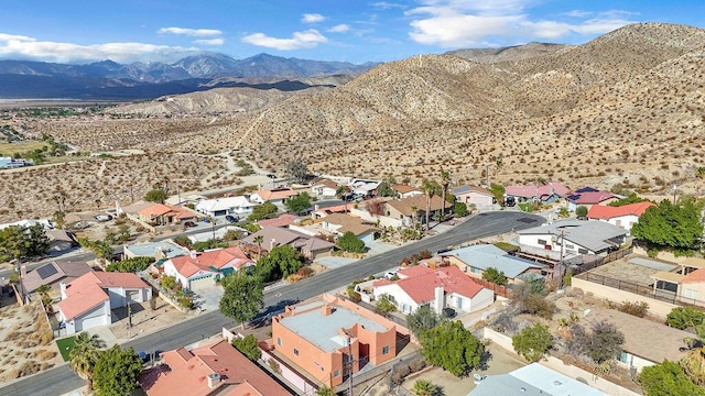 aerial view featuring a mountain view