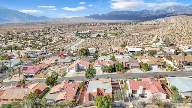 bird's eye view featuring a mountain view