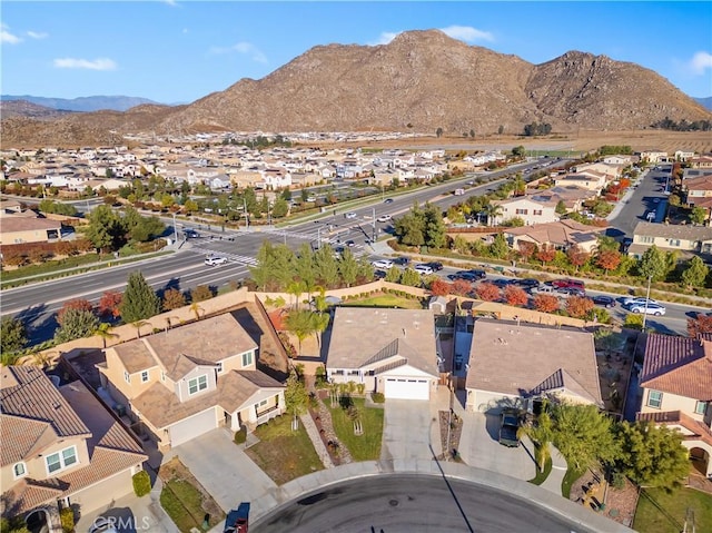 bird's eye view featuring a mountain view