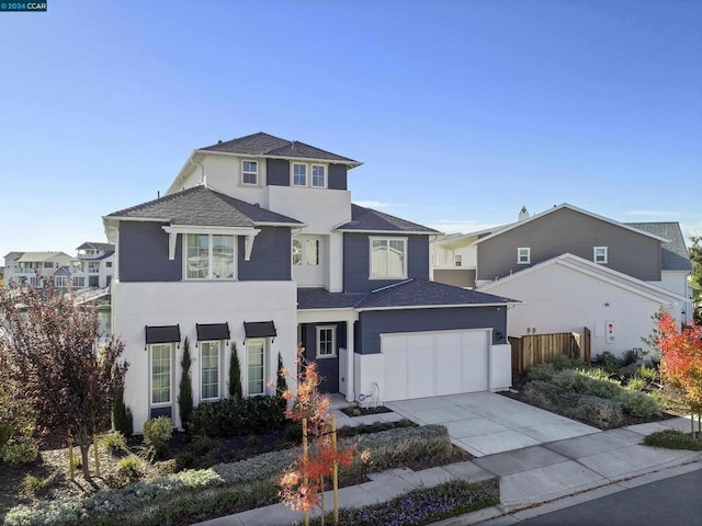 front of property featuring a garage