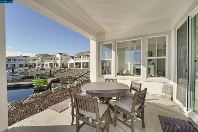 balcony featuring a patio area