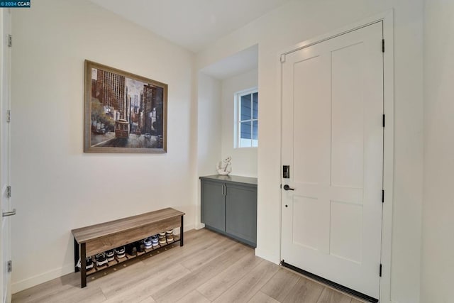 interior space featuring light hardwood / wood-style floors