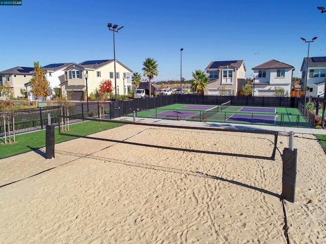 view of home's community with volleyball court