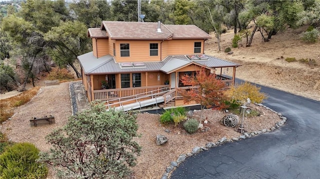 view of front of home with a porch