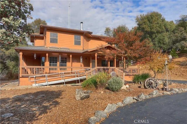 view of front of home with a porch