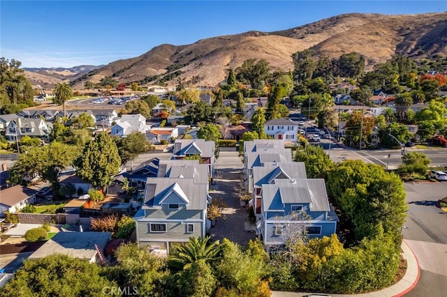 bird's eye view with a residential view and a mountain view