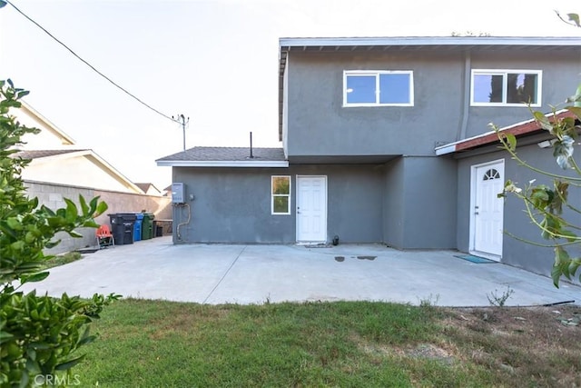 rear view of house with a patio area