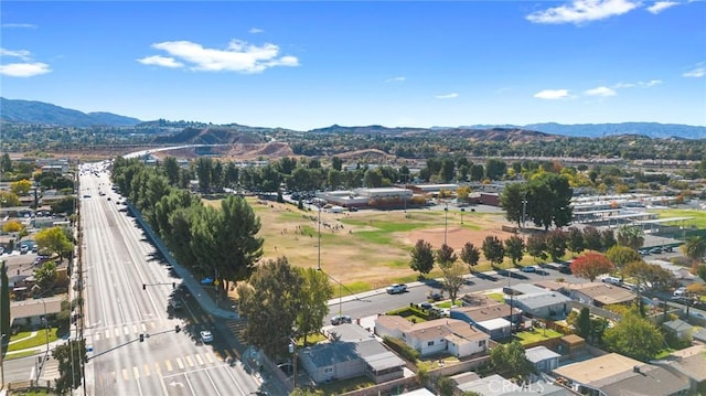 aerial view featuring a mountain view