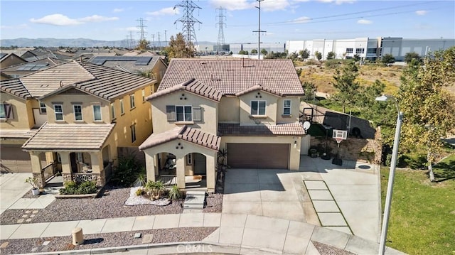 view of front facade featuring a garage