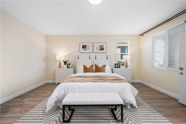 bedroom featuring light hardwood / wood-style floors