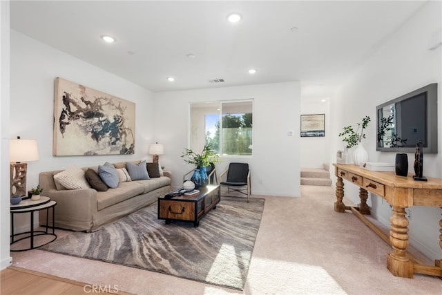 living room featuring hardwood / wood-style floors