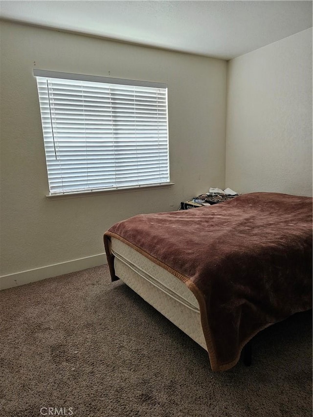 bedroom featuring carpet