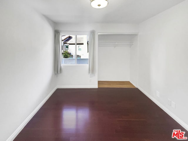 interior space with hardwood / wood-style flooring