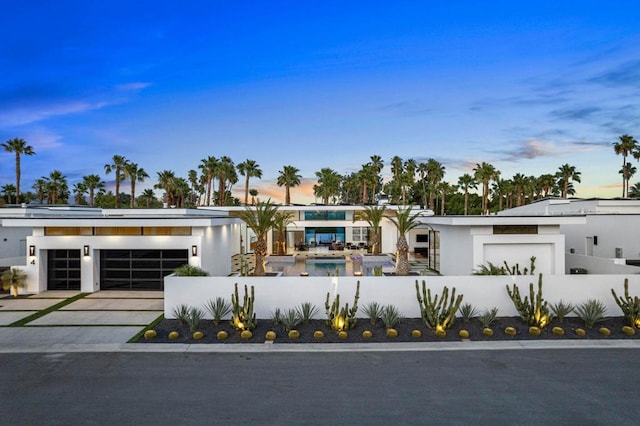 contemporary house featuring a garage