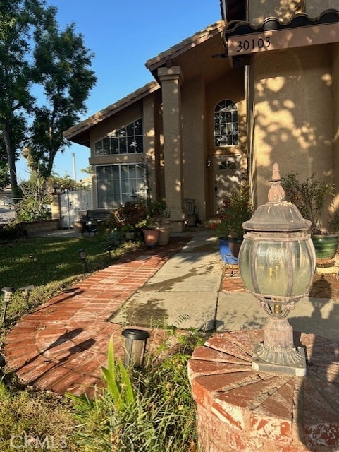 exterior space with a patio