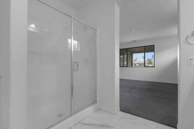 bathroom with an enclosed shower