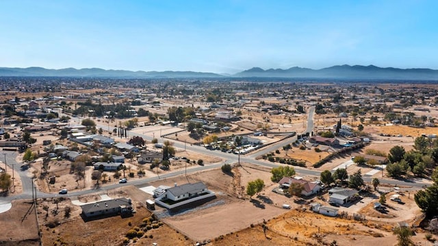 aerial view with a mountain view