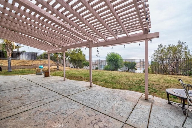 view of patio / terrace with a pergola