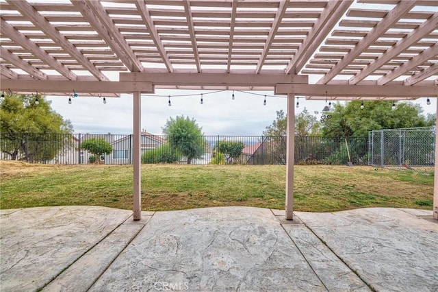 view of patio / terrace featuring a pergola