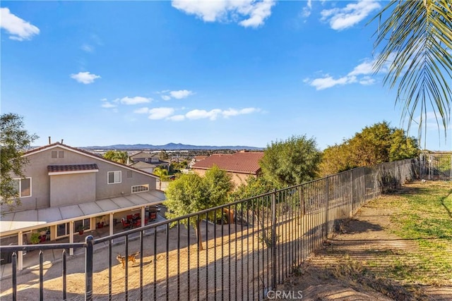 exterior space with a mountain view