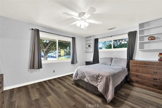 1938 Colusa, Corning, CA 96021 - bedroom featuring dark wood-style flooring and a ceiling fan