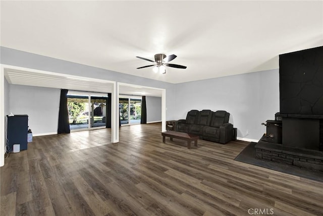 1938 Colusa, Corning, CA 96021 - living area featuring ceiling fan and wood finished floors