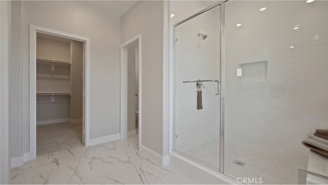 bathroom with walk in shower