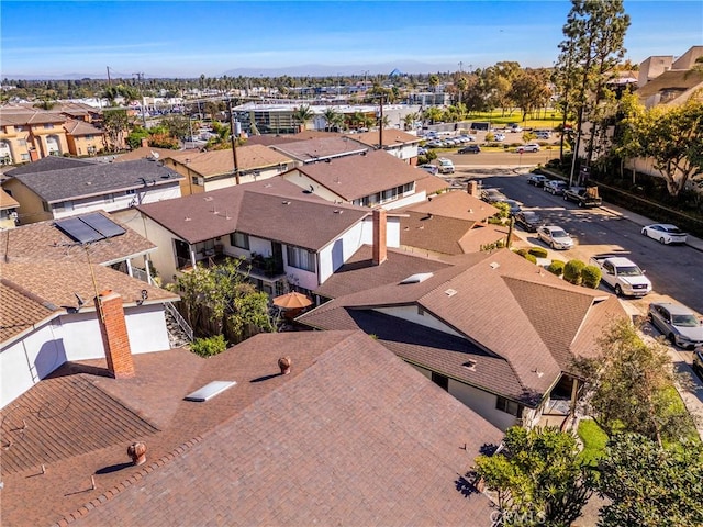 drone / aerial view with a residential view