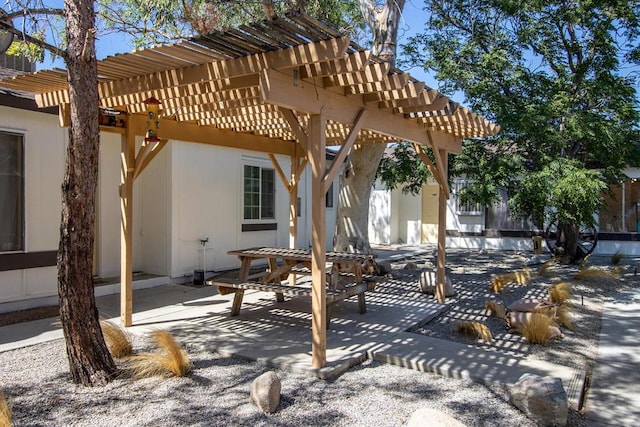 view of patio / terrace with a pergola