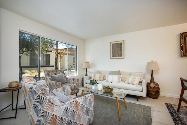 living room featuring hardwood / wood-style floors