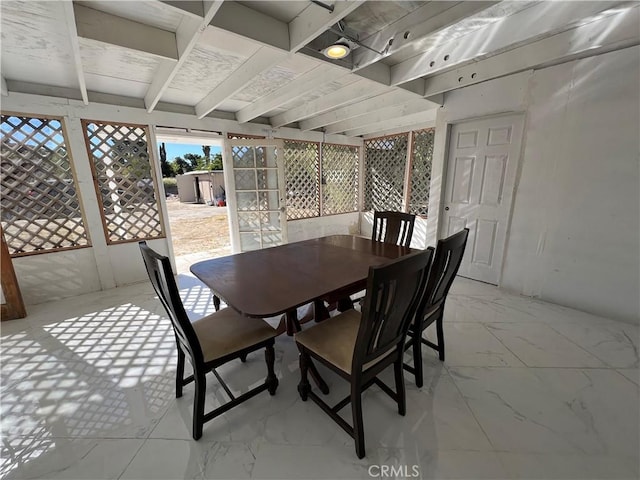 view of dining area