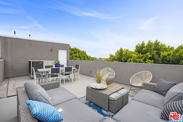 view of patio with outdoor lounge area